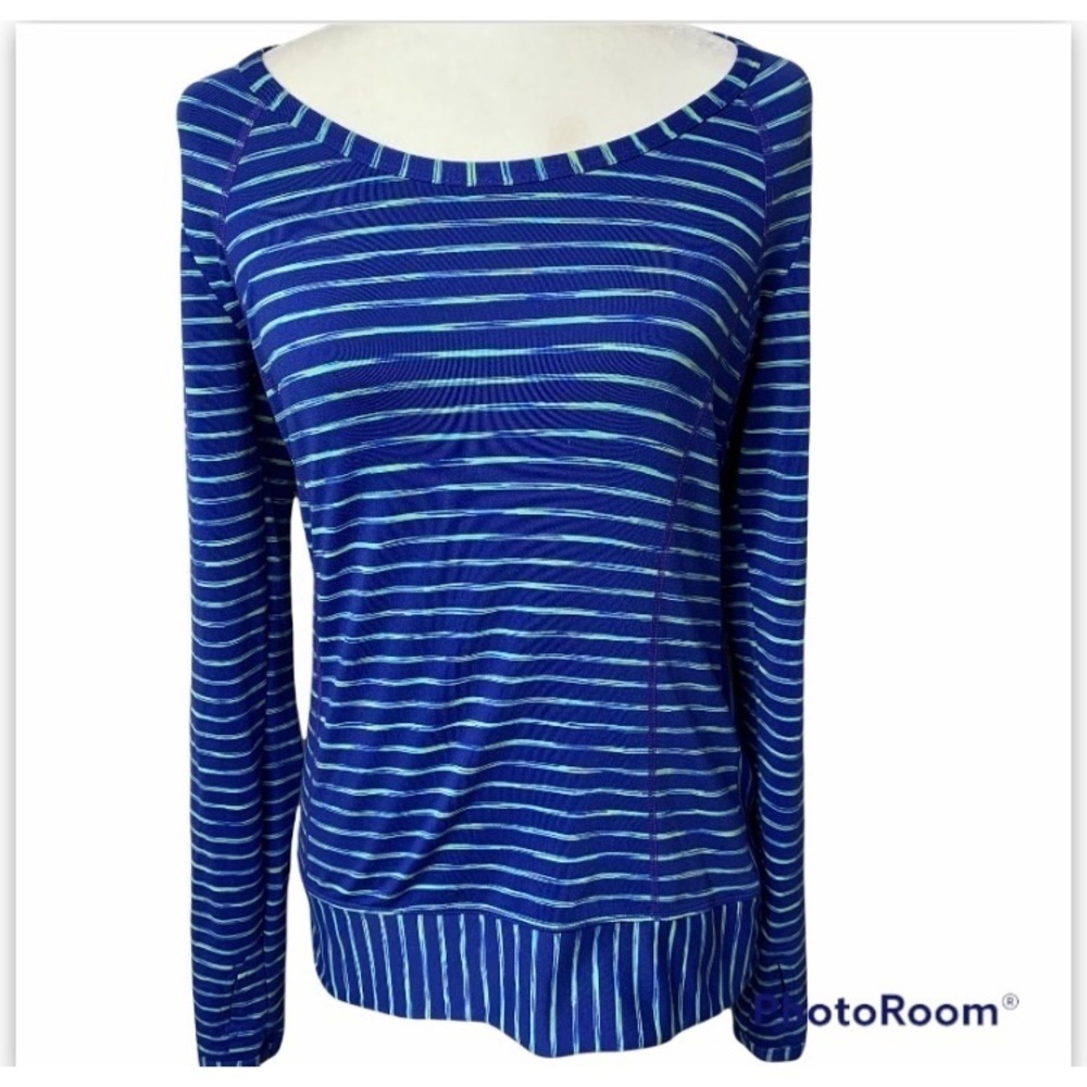 Nwot Athleta Striped Running Long Sleeve Top